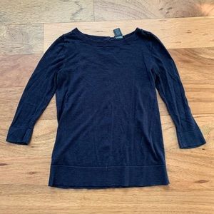 Ann Taylor Navy sweater blouse